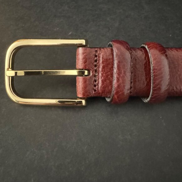 Perry Ellis Portfolio Men's Casual Dress Brown Grained Leather Belt, Size 40 - Picture 2 of 5